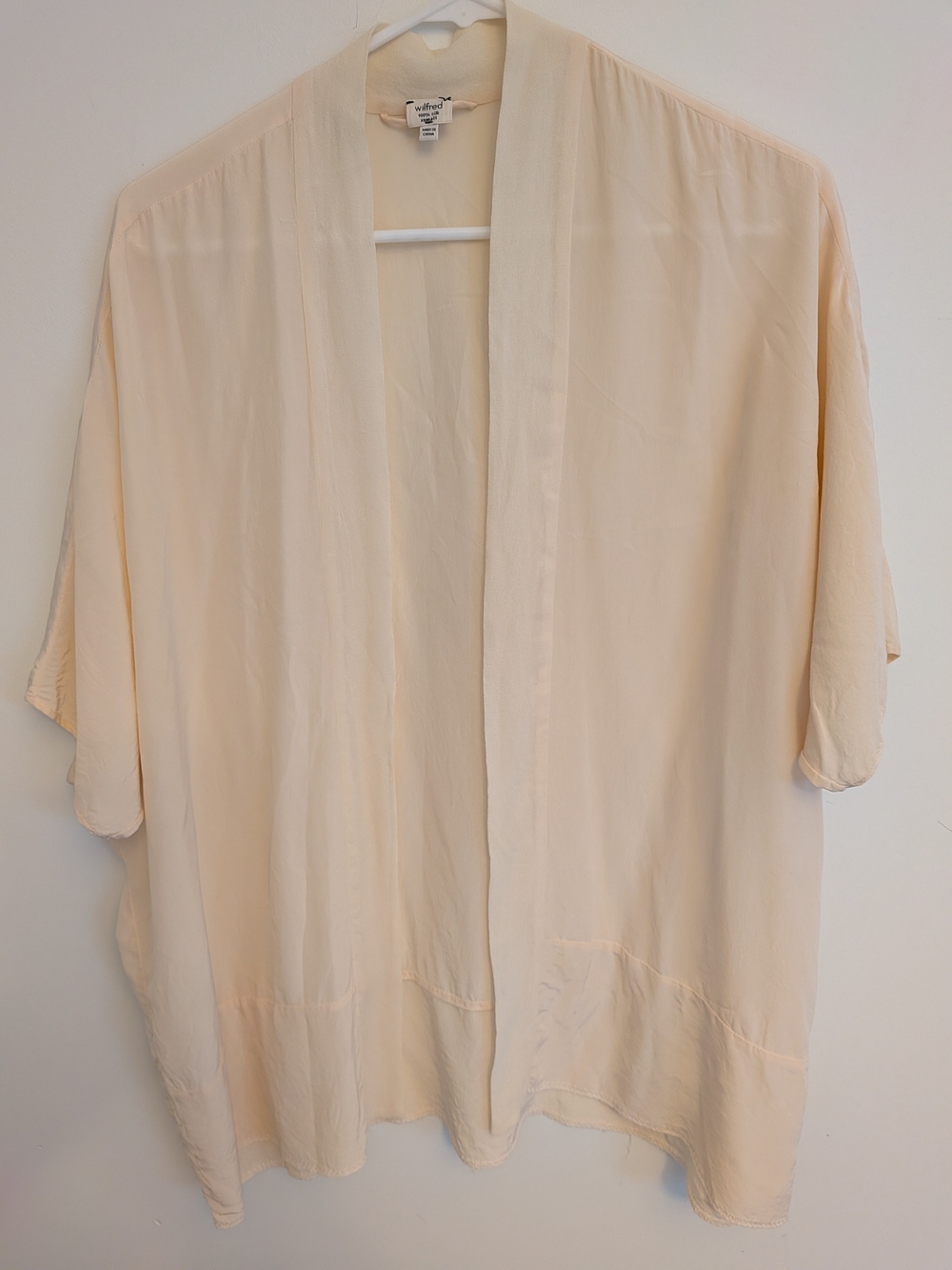 Wilfred Cream Silk Kimono Blouse